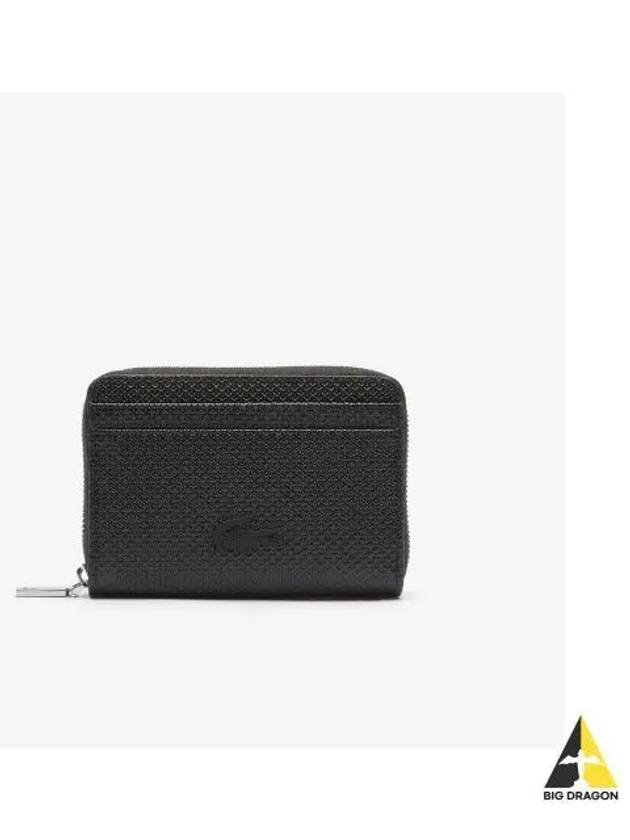 Women s Shantaco Classic Zipper Coin Wallet Black - LACOSTE - BALAAN 1