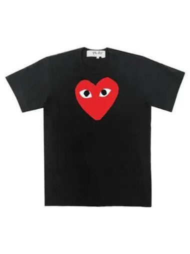 Men s Big Heart Printing Short Sleeve T shirt P1T112 - COMME DES GARCONS - BALAAN 1