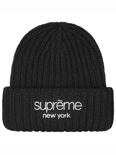 Classic Logo Chunky Ribbed Beanie Black FW23BN90 - SUPREME - BALAAN 1