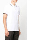 Logo Patch Short Sleeve Polo Optical White - MONCLER - BALAAN 4