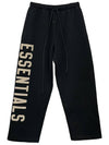 Logo Fleece Relaxed Track Pants Black 130BT244320F - FEAR OF GOD ESSENTIALS - BALAAN 2