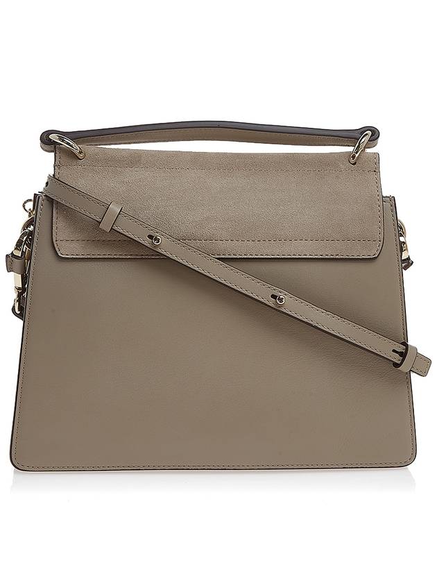 Fay Leather Suede Shoulder Bag Morty Gray - CHLOE - BALAAN.