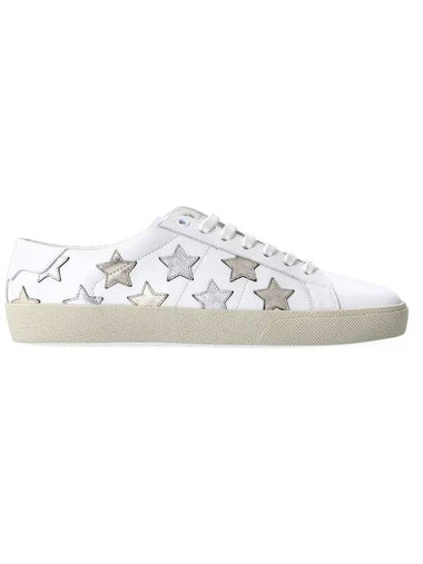 Women's California Silver Star Low Top Sneakers White - SAINT LAURENT - BALAAN 1