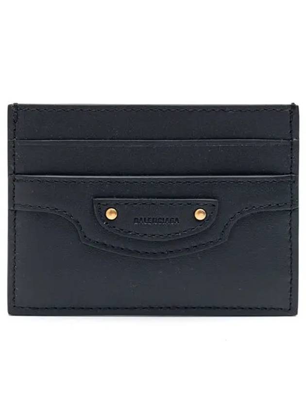 Neo Classic Embossed Logo Card Wallet Black - BALENCIAGA - BALAAN 3