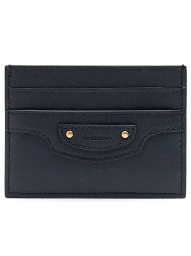 Neo Classic Embossed Logo Card Wallet Black - BALENCIAGA - BALAAN 1