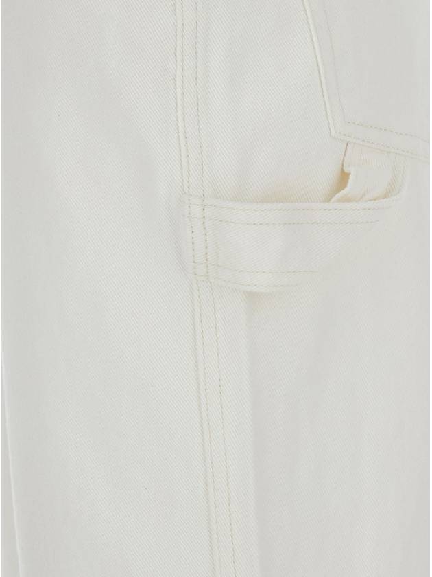 White Jeans With Straight Leg In Denim Woman - DUNST - BALAAN 3