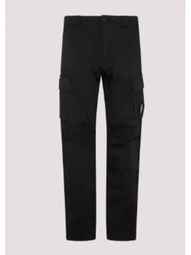 Stretch Sateen Ergonomic Lens Cargo Straight Pants Black - CP COMPANY - BALAAN 2