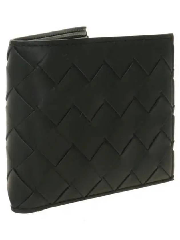 Intrecciato Leather Half Wallet Black - BOTTEGA VENETA - BALAAN 3