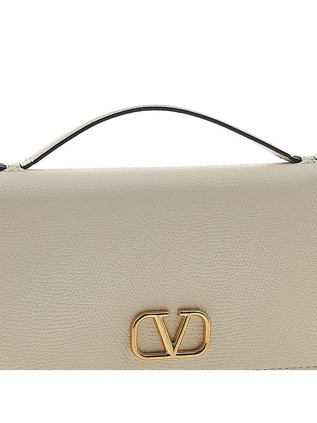 V Logo Flap Shoulder Bag Ivory - VALENTINO - BALAAN 9