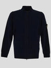 Wappen Patch Cotton Zip-Up Cardigan Navy - STONE ISLAND - BALAAN 2