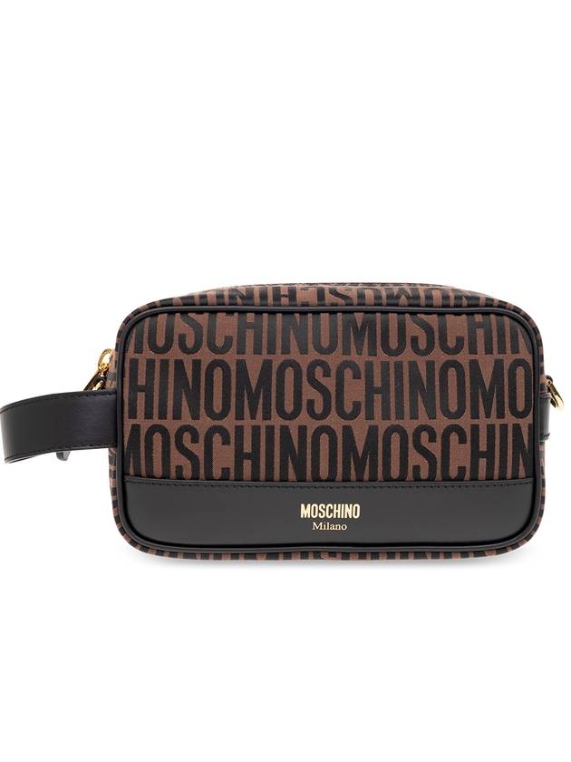 Clutch Pouch A8402 8268 1103 BROWN - MOSCHINO - BALAAN 2