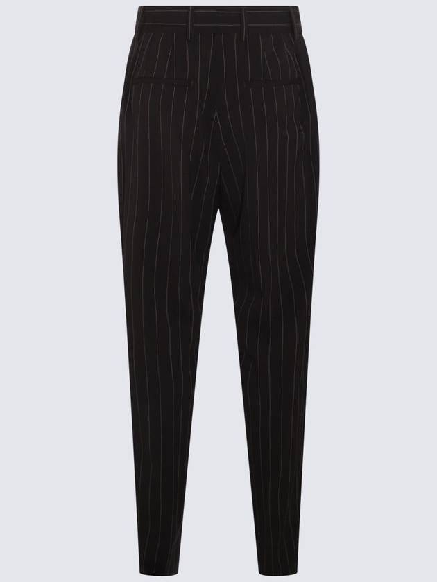 Pinstripe Straight Pants Black - DOLCE&GABBANA - BALAAN 4