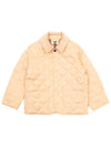 Kids Corduroy Collar Diamond Quilted Jacket Pink - BURBERRY - BALAAN 2