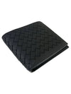 Intrecciato Weaving Half Wallet Black - BOTTEGA VENETA - BALAAN 4