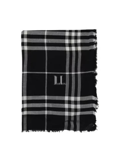 Checked Wool Scarf Black - BURBERRY - BALAAN 2