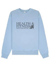 Health Fitness Logo Print Sweatshirt Sky Blue - SPORTY & RICH - BALAAN 2