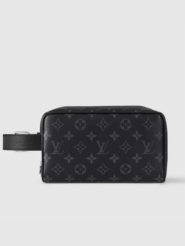 Trousse Toilette Locker Dopp Kit Monogram Eclipse Pouch Bag Black - LOUIS VUITTON - BALAAN 3