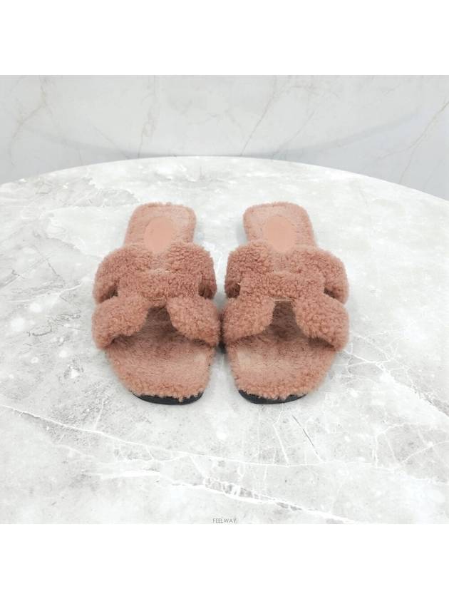 Lux You 37 Shearling Oran Sandal Slippers - HERMES - BALAAN 2