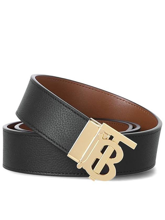 TB Reversible Leather Belt Black Tan - BURBERRY - BALAAN 2