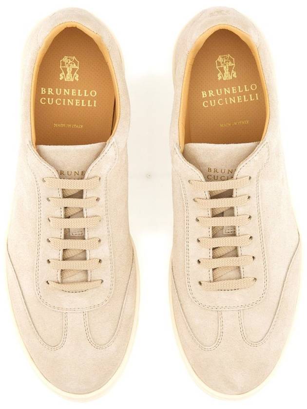 Almond Toe Leather Low Top Sneakers Neutrals - BRUNELLO CUCINELLI - BALAAN 7