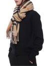 Wide Check Cashmere Scarf Beige - BURBERRY - BALAAN 5