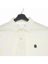 Logo Plaque Cotton Polo Shirt White - SACAI - BALAAN 3