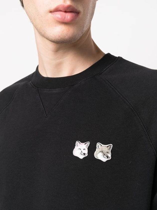 Monochrome Fox Head Patch Classic Sweatshirt Black - MAISON KITSUNE - BALAAN 5