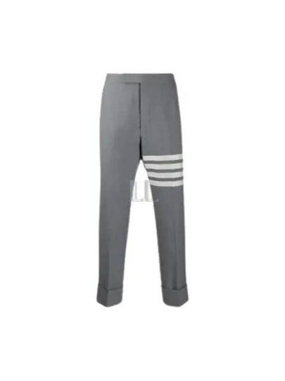 Diagonal Plain Weave Classic Wool Slacks Medium Grey - THOM BROWNE - BALAAN 2