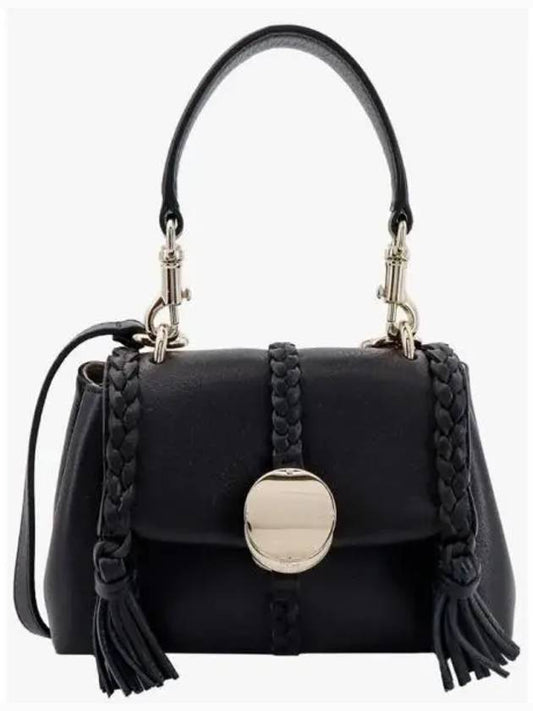 Penelope Mini Grained Leather Shoulder Bag Black - CHLOE - BALAAN 2