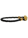 Medusa Biggie Leather Bracelet Black - VERSACE - BALAAN 4