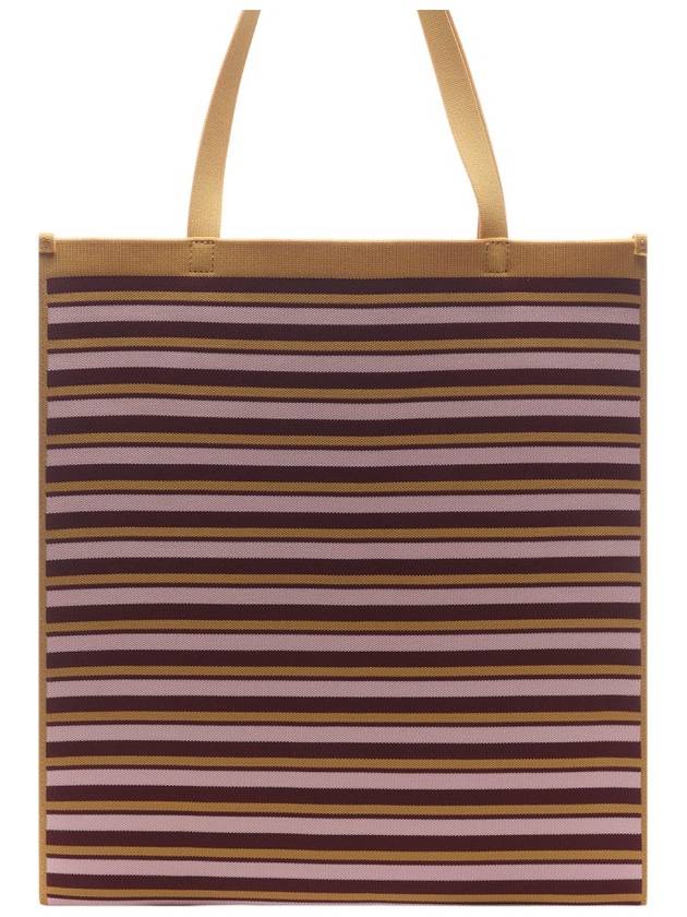 Jacquard Stripe Flat Tote Bag Yellow - MARNI - BALAAN 5