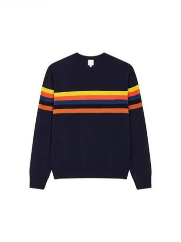 Striped wool crew neck knit navy 270542 - PAUL SMITH - BALAAN 1