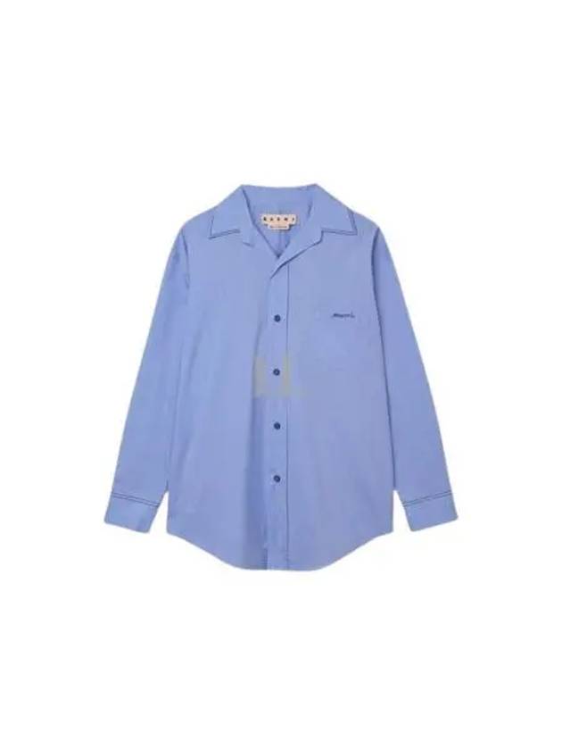 Embroidered Cotton Shirt Irish Blue - MARNI - BALAAN 2