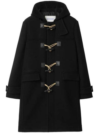 Wool Duffel Coat Black - BURBERRY - BALAAN 2