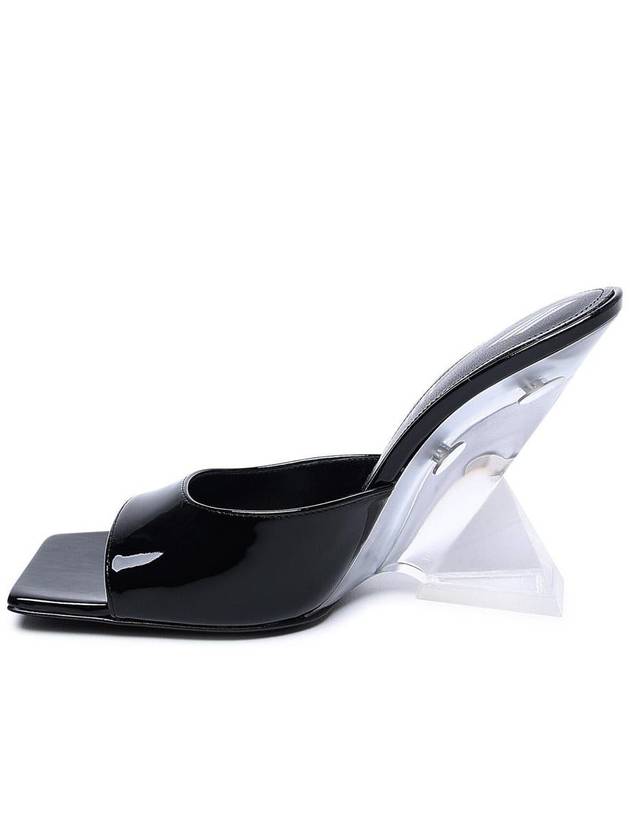 The Attico Black Patent Leather Slippers - THE ATTICO - BALAAN 3