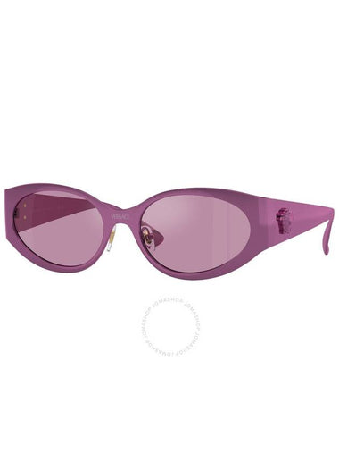 Versace Violet Mirror Silver Oval Ladies Sunglasses VE2263 1503AK 56 - VERSACE - BALAAN 1