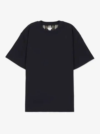 Reversible Cotton Short Sleeve T-Shirt Navy - BOTTEGA VENETA - BALAAN 2