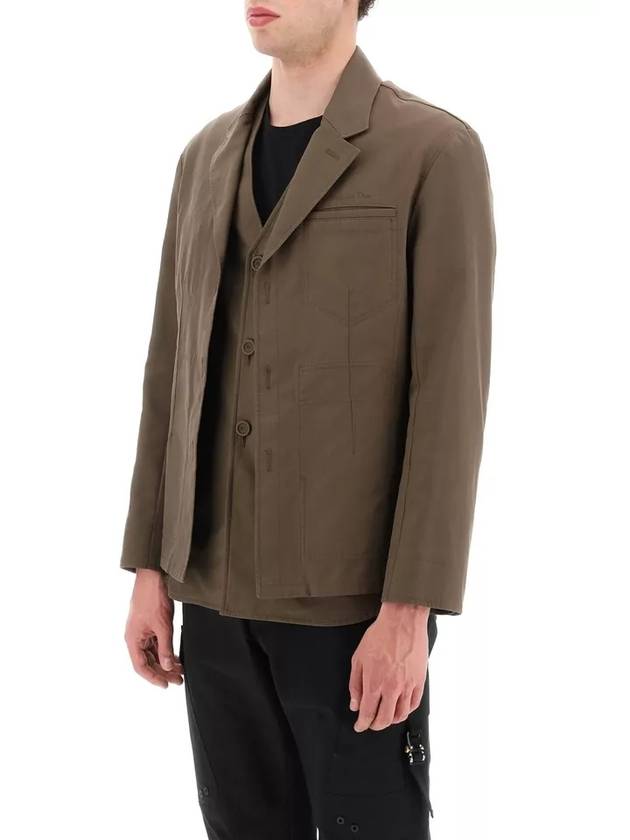 Couture Workwear Jacket Brown - DIOR - BALAAN 4