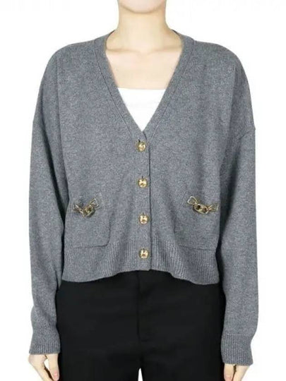 Cardigan Gourmettes Heritage Cashmere Grey - CELINE - BALAAN 2