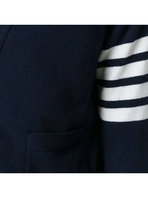 Men's Diagonal Classic Cashmere Cardigan Navy - THOM BROWNE - BALAAN 4