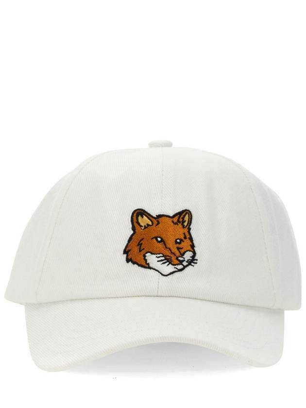 Large Fox Head 6P Ball Cap White - MAISON KITSUNE - BALAAN 3