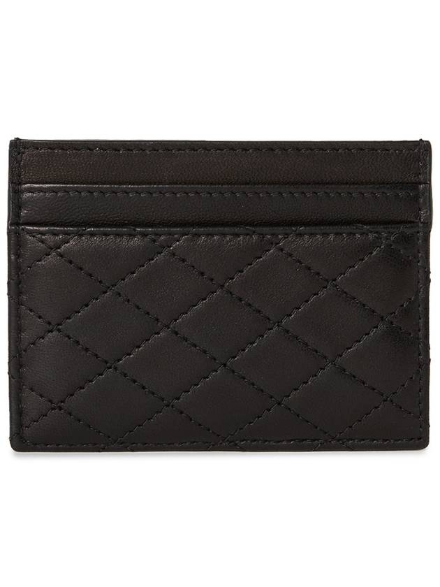 Gabi Quilted Lambskin Card Wallet Black - SAINT LAURENT - BALAAN 3