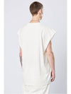 Oversized sleeveless top t shirt cream mts 787 - THOM KROM - BALAAN 2