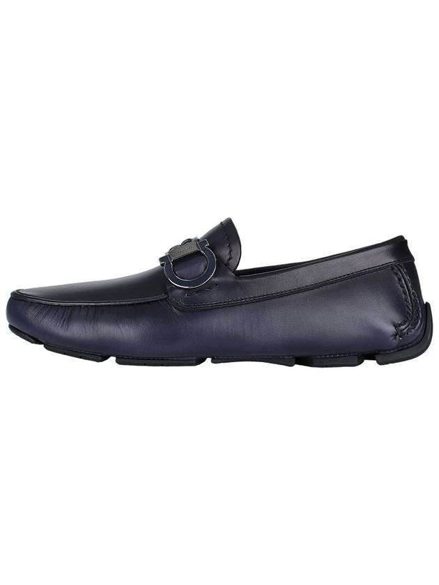 Gancini Ornament Driving Shoes Midnight Blue - SALVATORE FERRAGAMO - BALAAN 4