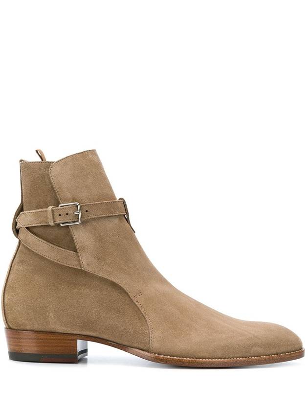 Men's Jodhpur Suede Ankle Boots Tobacco Beige - SAINT LAURENT - BALAAN 2