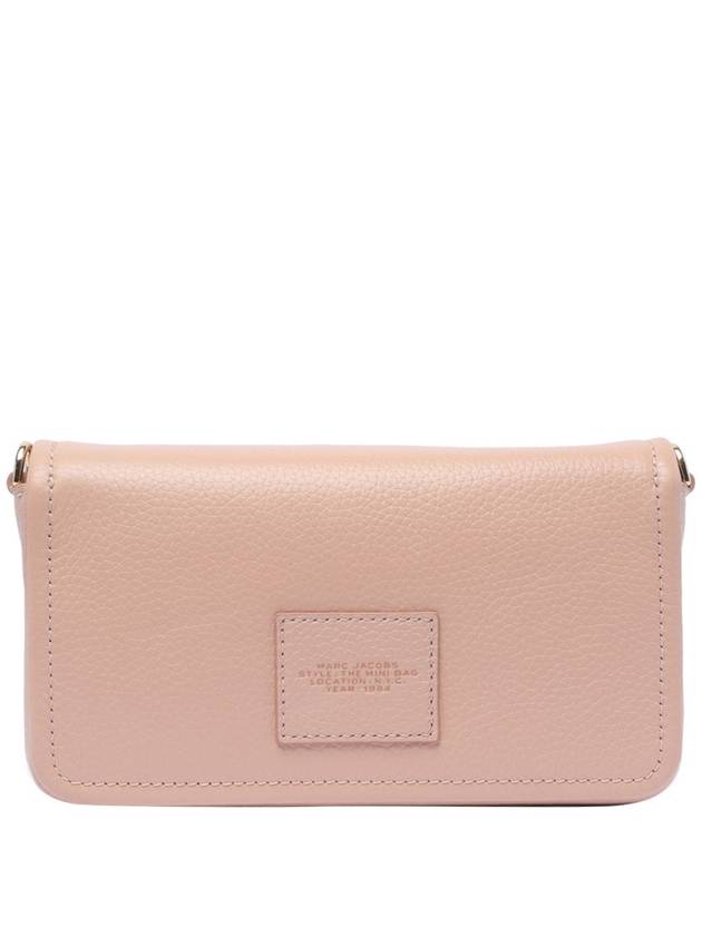 'The Mini Bag' Pink Crossbody Bag With Logo Detail In Hammered Leather Woman - MARC JACOBS - BALAAN 3