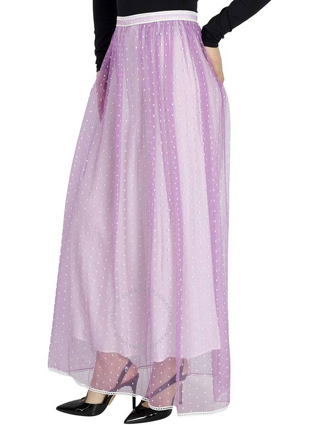 Burberry Floor-length Flocked Cotton Tulle Skirt In Lilac / White, Brand Size 8 (US Size 6) - BURBERRY - BALAAN 2