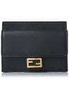 FF Baguette Flap Card Wallet Black - FENDI - BALAAN 2