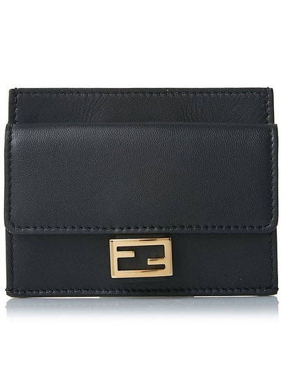 FF Baguette Flap Card Wallet Black - FENDI - BALAAN 2