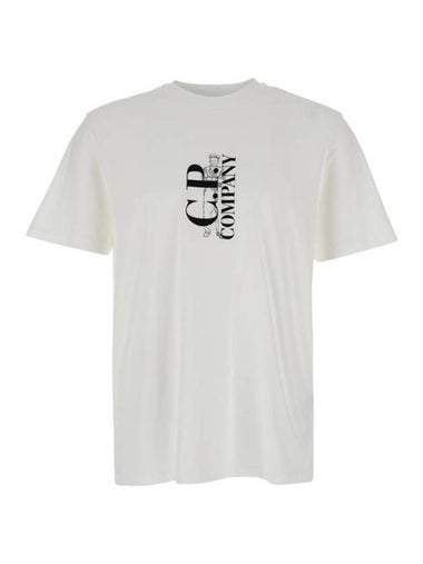 Logo Short Sleeve T-Shirt White - CP COMPANY - BALAAN 1